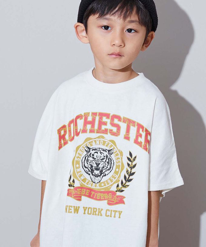 日本 devirock - 100%棉 帥氣印花寬版落肩T恤-傳奇52-淺紫