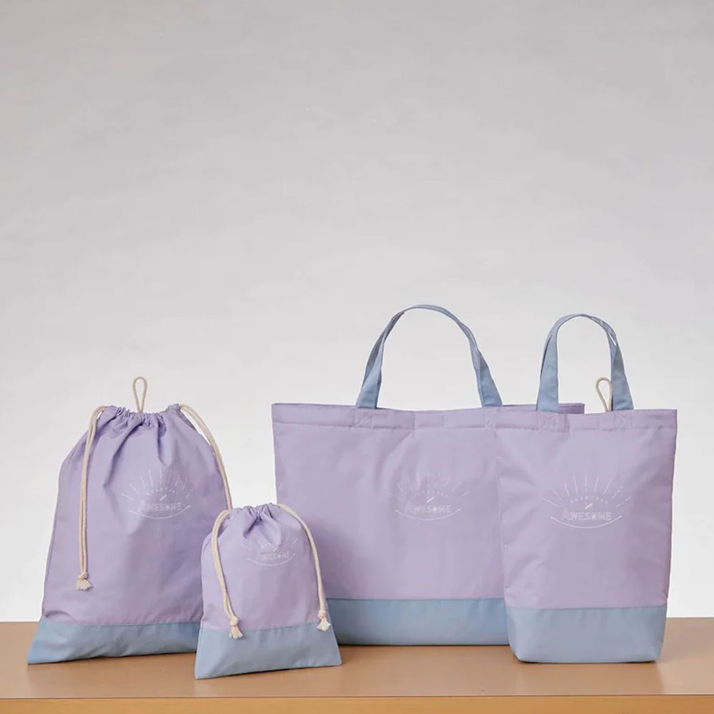 日本千趣會 - 多功能上學提袋4件組-薰衣草