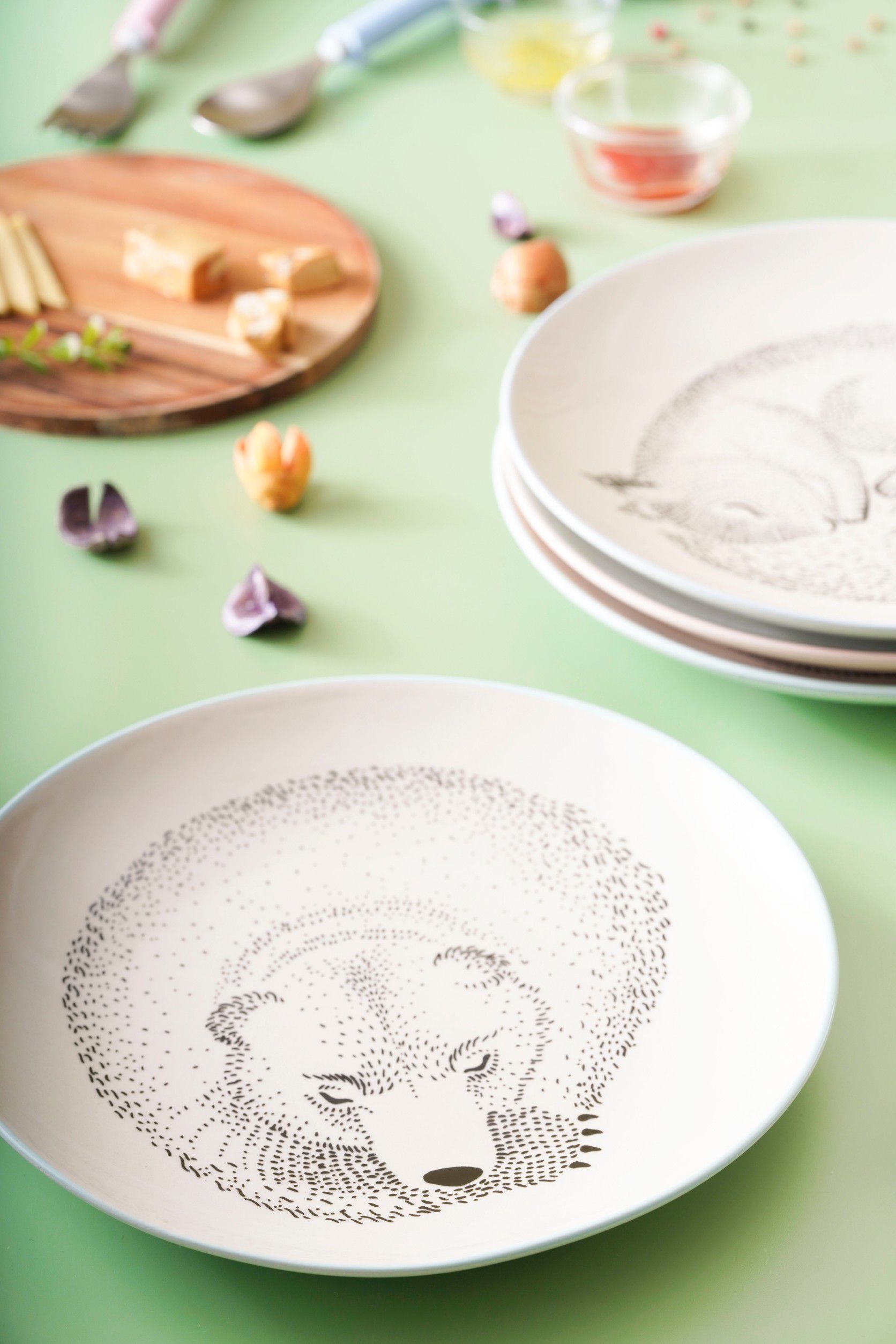 BLOOMINGVILLE - 沉睡森林動物-4/入 8吋盤