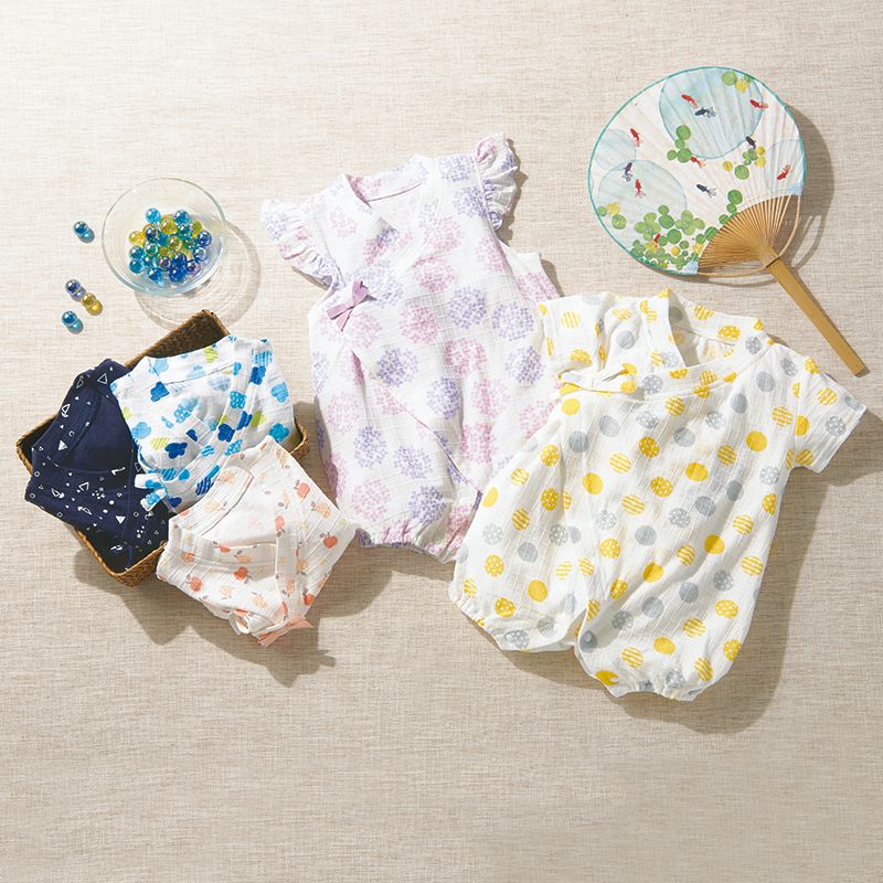 akachan honpo - 短袖涼爽兔裝-深藍色