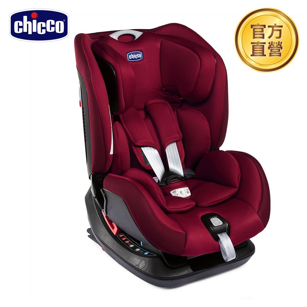 義大利 chicco - Seat up 012 Isofix安全汽座勁黑版-熱情紅