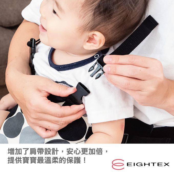 日本 Eightex - 日製攜帶型座椅安全帶-花樣黑