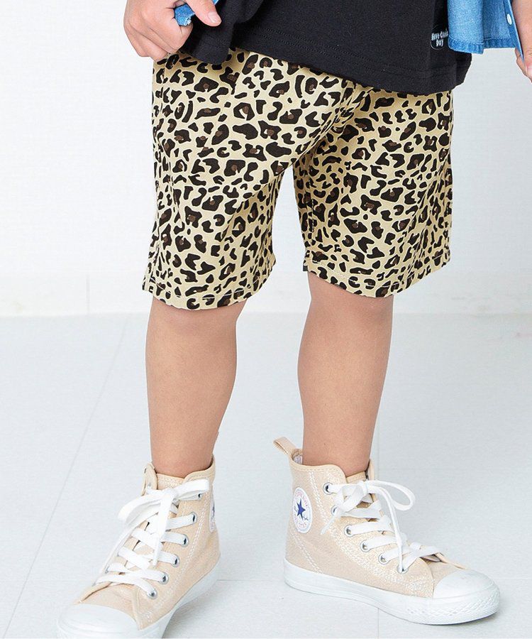 日本 BREEZE - 100%棉定番印花短褲-變形蟲-綠