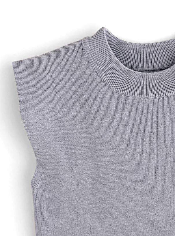 日本 GRL - 彈性薄針織顯瘦無袖上衣-天使白