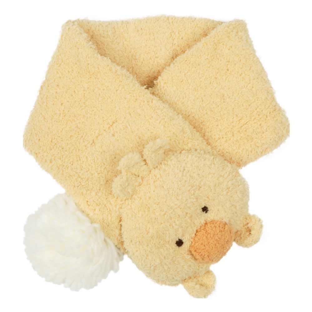 圍巾-毛茸茸動物-黃色