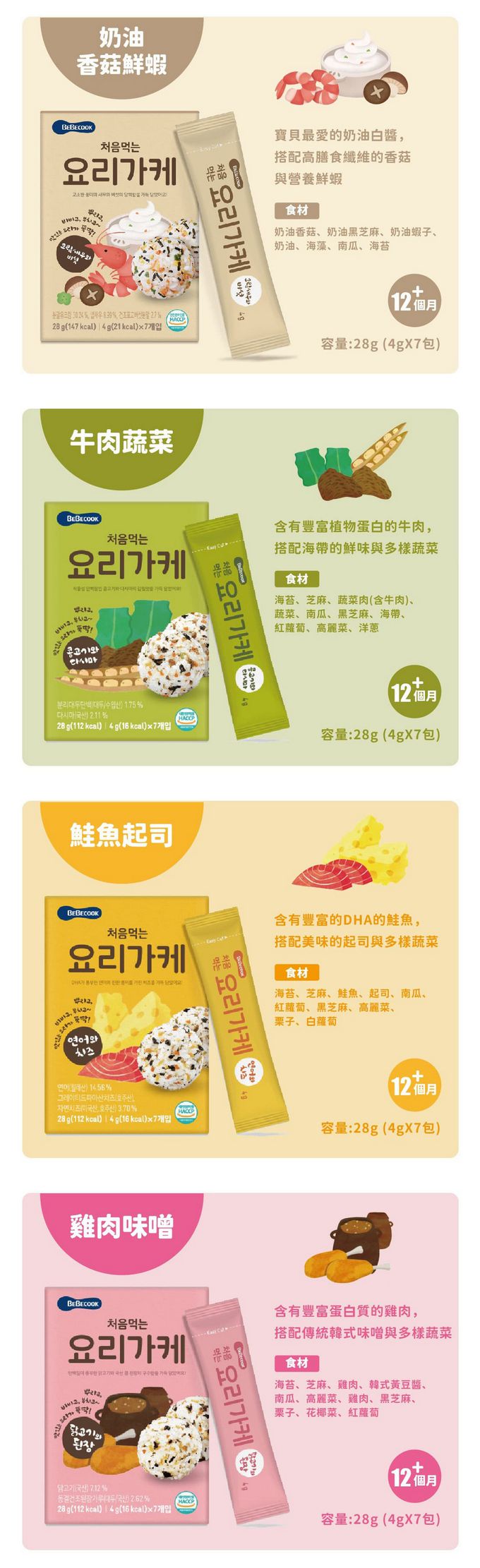 BEBECOOK 寶膳 - 初食拌飯香鬆 鮭魚起司(12M+)-28g