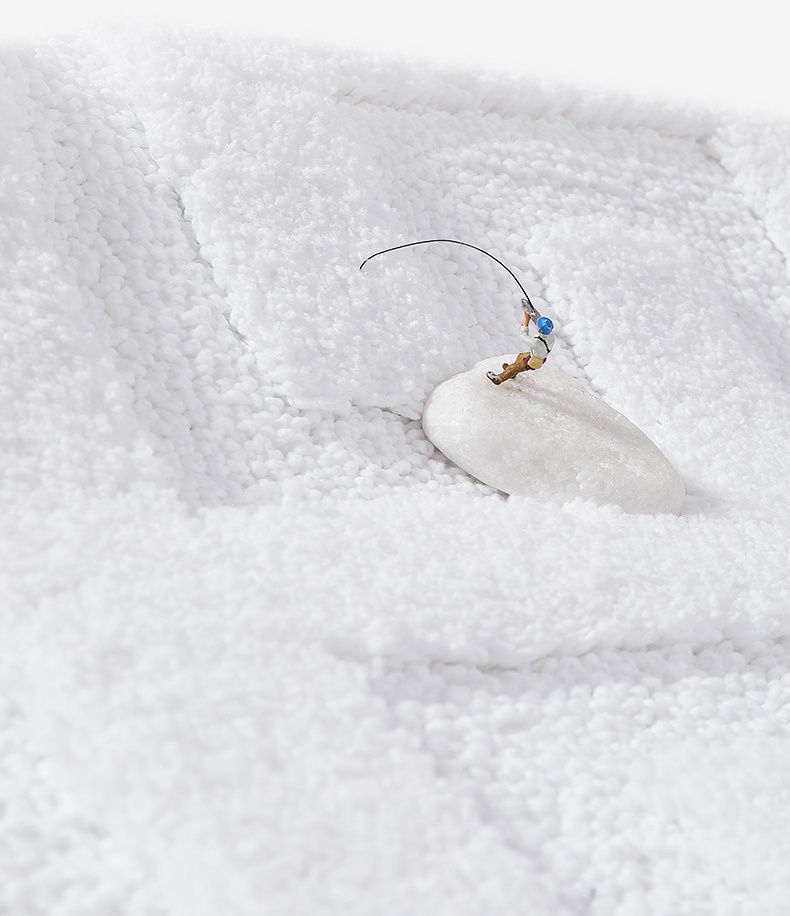 快速吸水植絨浴室腳踏墊-迷宮幾何-深灰色