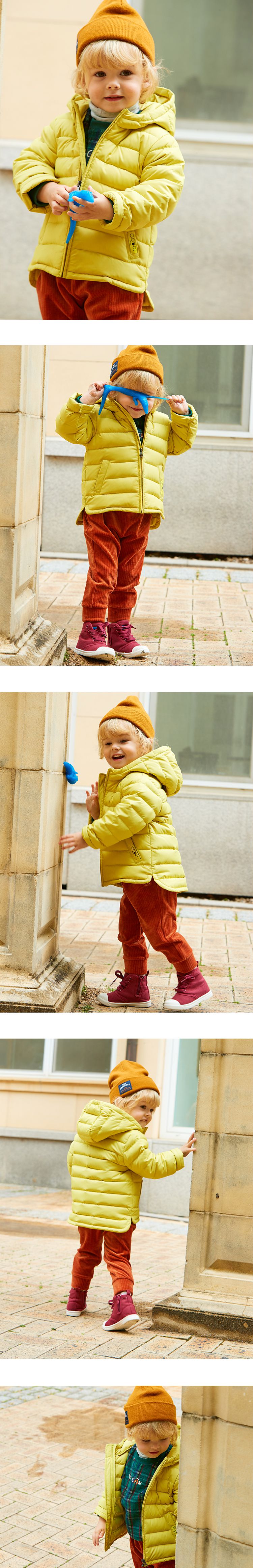 韓國 alfonso - 80/20輕量羽絨外套-黃