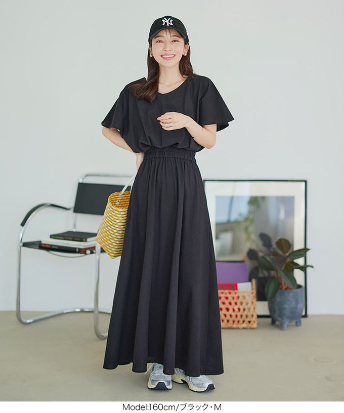 日本 Kobe Lettuce - 亞麻度假感V領修身束腰洋裝-淺卡其 (M)