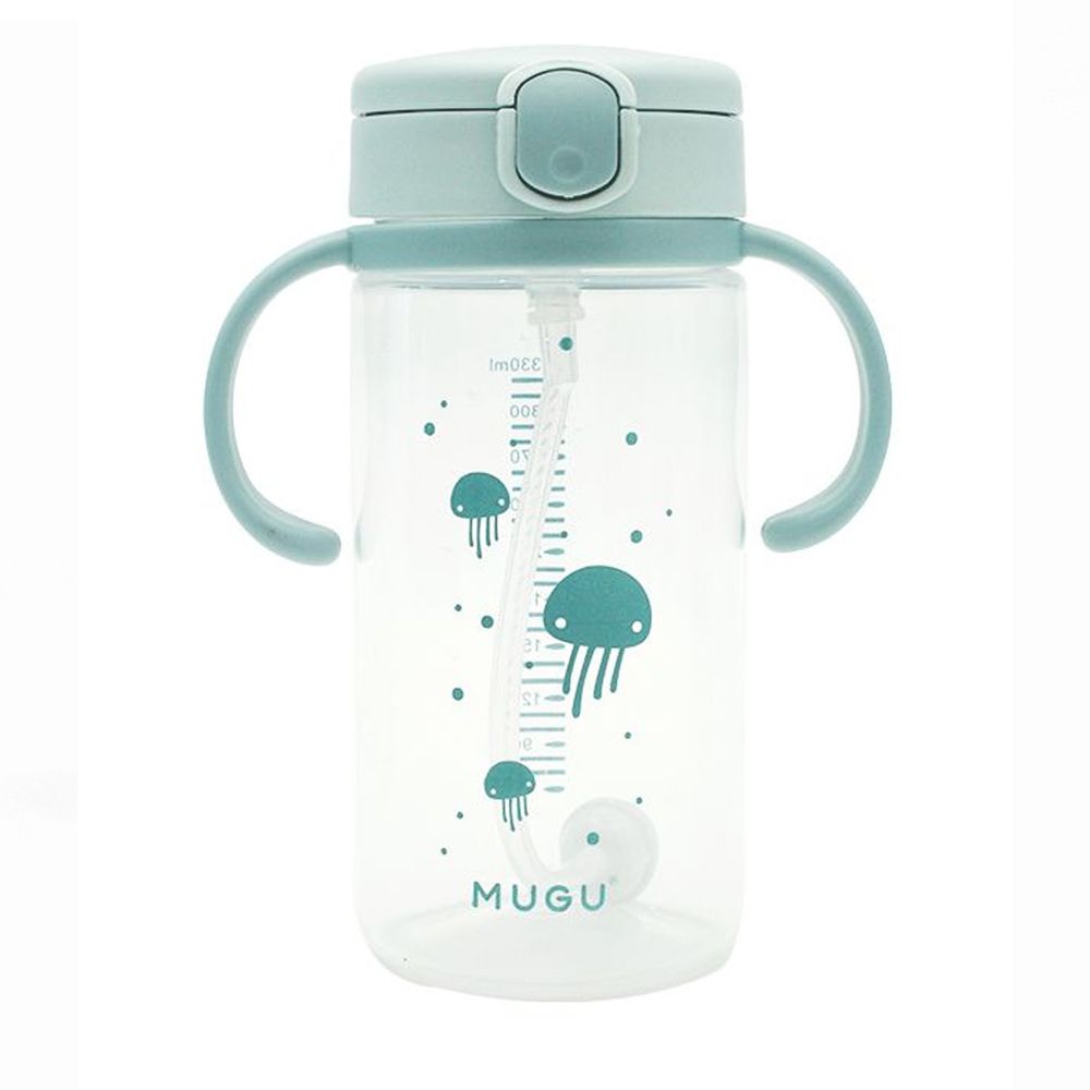 MUGU - 寶寶手柄學習杯-藍色-330ml