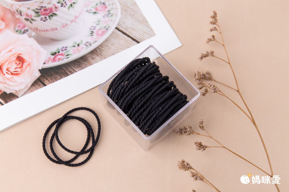 高彈力兒童髮圈50入-莫蘭迪色