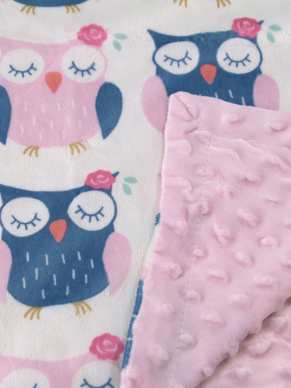 HUDSON BABY - 雙層暖膚顆粒毯毯嬰兒毯-貓頭鷹