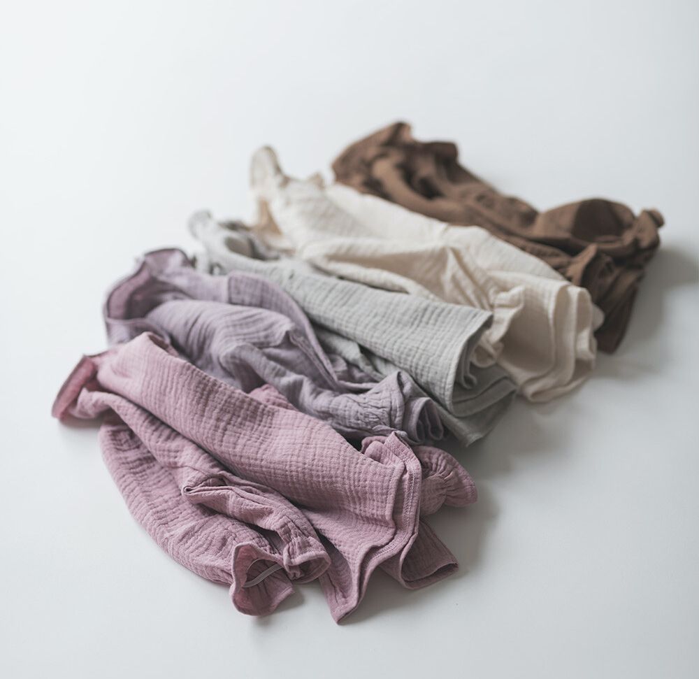 日本 riziere - 純棉荷葉邊復古長袖上衣-摩卡棕