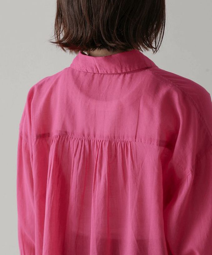 日本 Bab - 100%印度棉 柔軟輕盈寬版襯衫-薰衣草