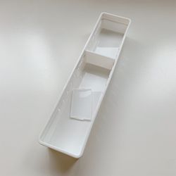 理理 liil - 韓國視覺淨化抽屜分隔收納盒-窄-白 (長34.8x寬8x高5cm)