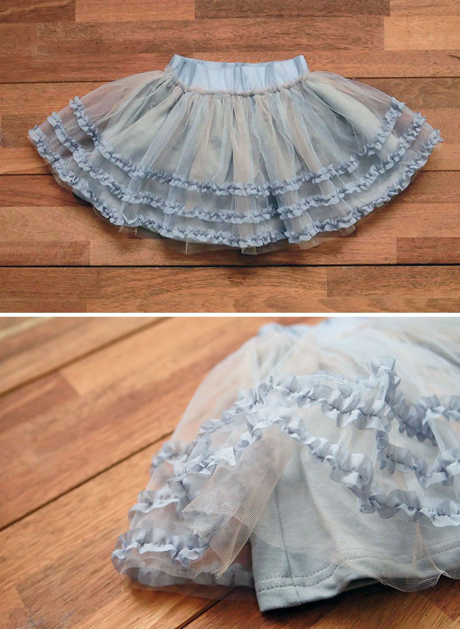 韓國 PuellaFLO - (剩9號)三層花邊網紗短裙-淺藍