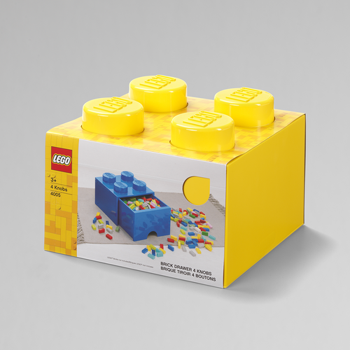 樂高 LEGO® 四凸抽屜收納箱(多色可選) (黃色)
