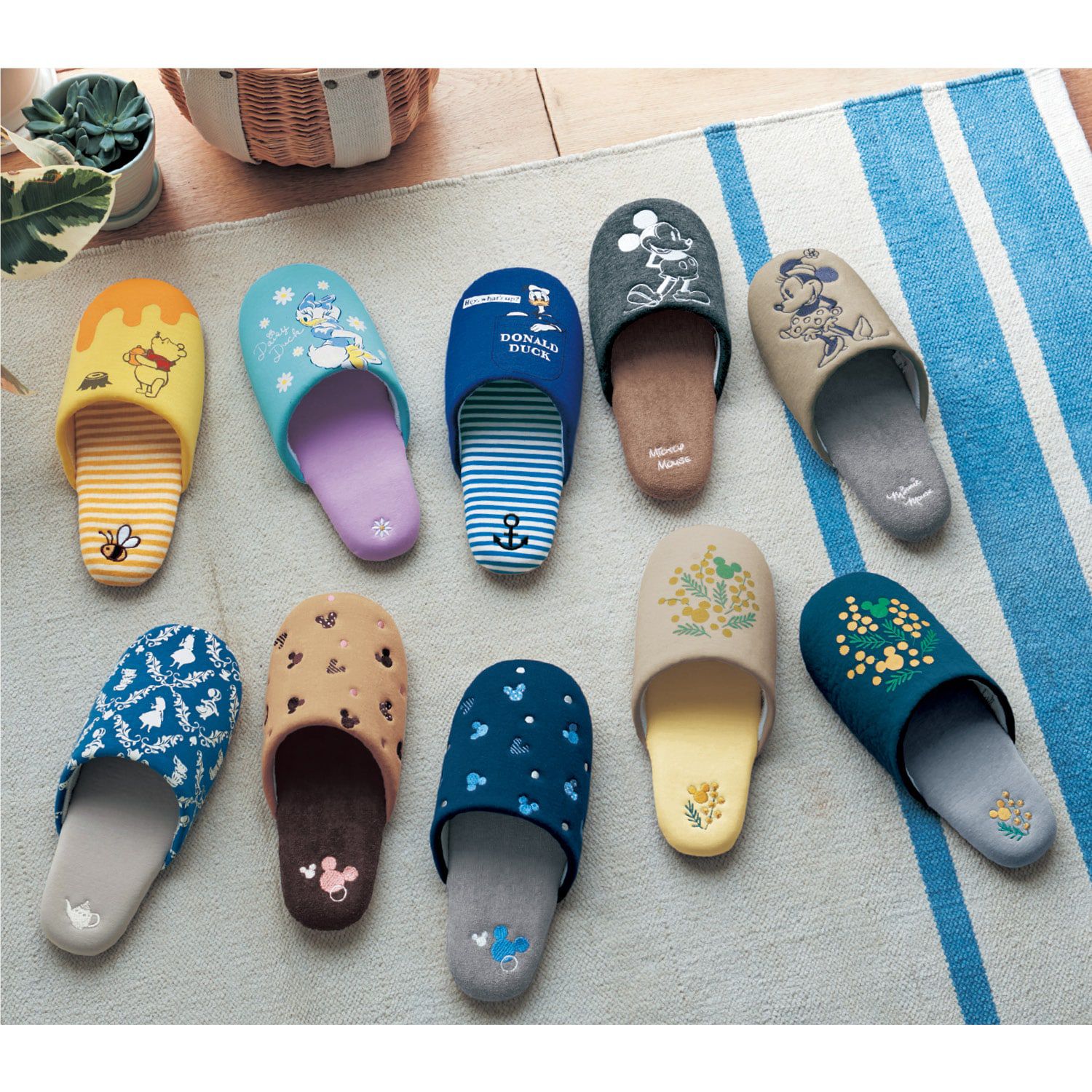 日本千趣會 - 迪士尼室內拖鞋-黛西-藍紫