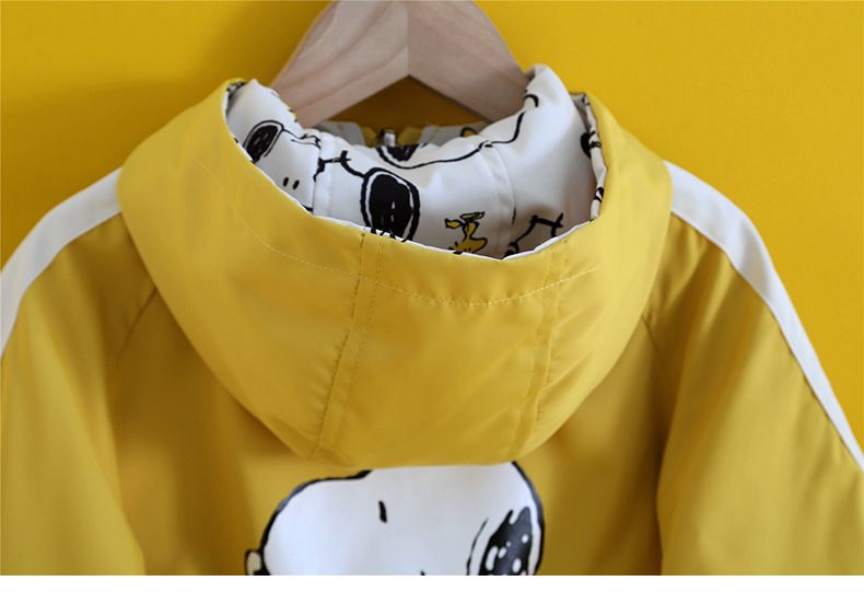 卡通人物史努比雙面穿外套-滿滿SNOOPY-黃色