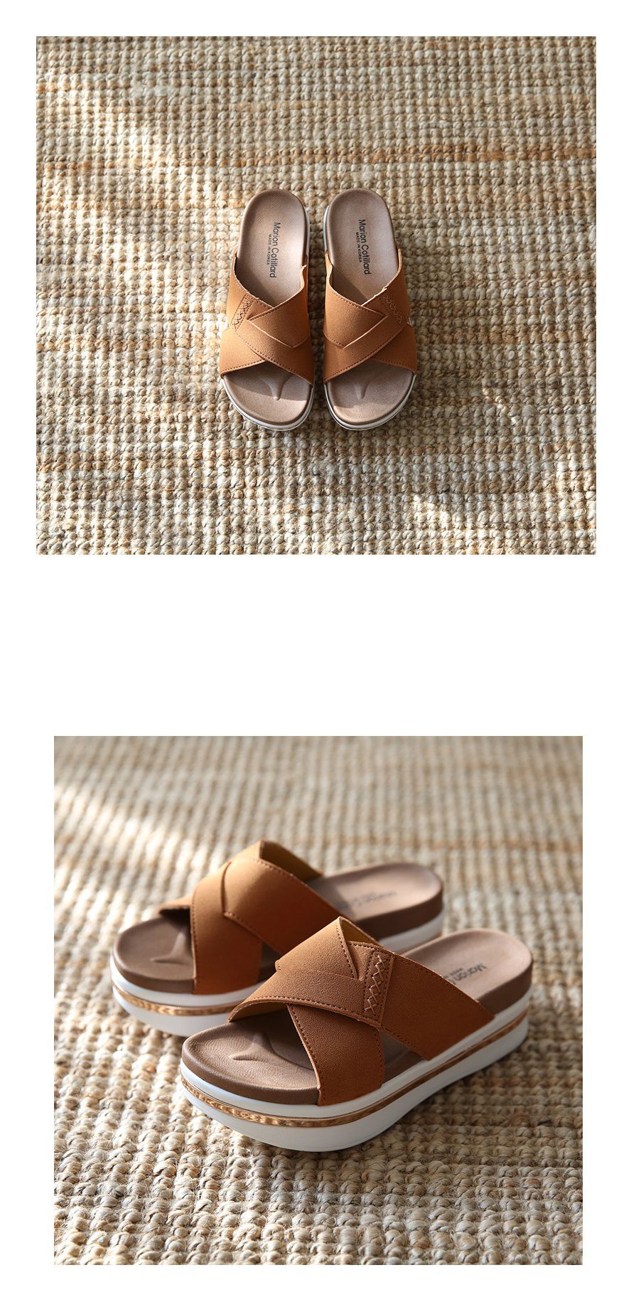 韓國 Dangolunni - 寬版交叉輕量厚底拖鞋-黑