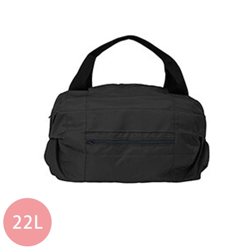 日本 MARNA - Shupatto 秒收摺疊防潑水旅行袋(可掛行李箱手把)-低調黑 (46x35x17cm)-耐重15kg / 22L