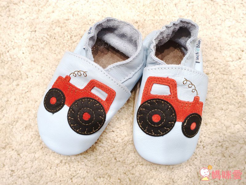 英國Inch Blue - 真皮手工寶寶鞋-水彩花