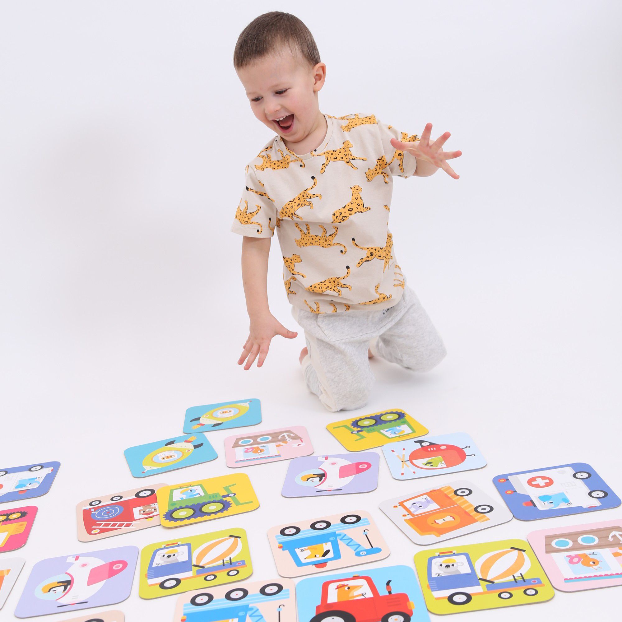 Banana Panda - 超大地板拼圖:交通工具記憶遊戲-24 片/英文版遊戲指南