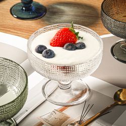 日本FOREVER - 細格甜點杯/冰淇淋杯-6入組-325ML