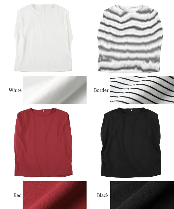 日本 COCA - 超顯瘦百搭法式袖上衣-黑