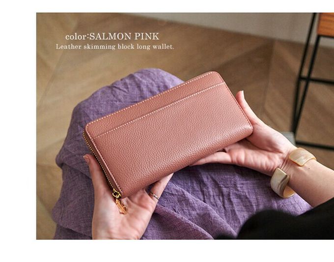 日本 LIZDAYS - [樂天No.1] 收納分層拉鍊真皮長夾-濃綠 (20x10.5x2.5cm)