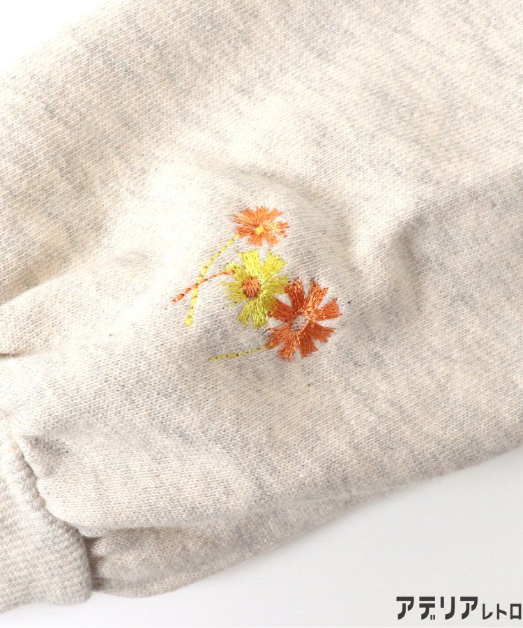 日本 BREEZE - 聯名款 昭和風純棉長袖上衣-冰淇淋蘇打-淺灰