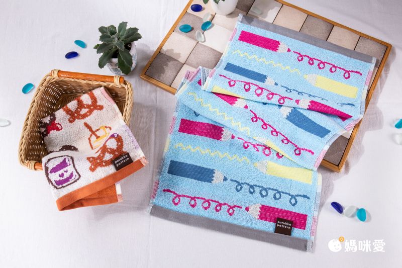 日本 porukka - 葡萄牙製 歐風插畫純棉吸水毛巾/短浴巾-熱氣球 (30x80cm)