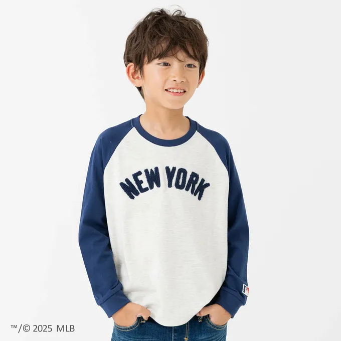 日本 Chil2 - MLB聯名 立體刺繡長袖上衣-洛杉磯道奇-黑