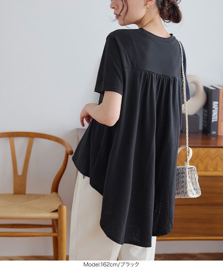 日本 Kobe Lettuce - 圓領柔軟修身短袖上衣-水藍