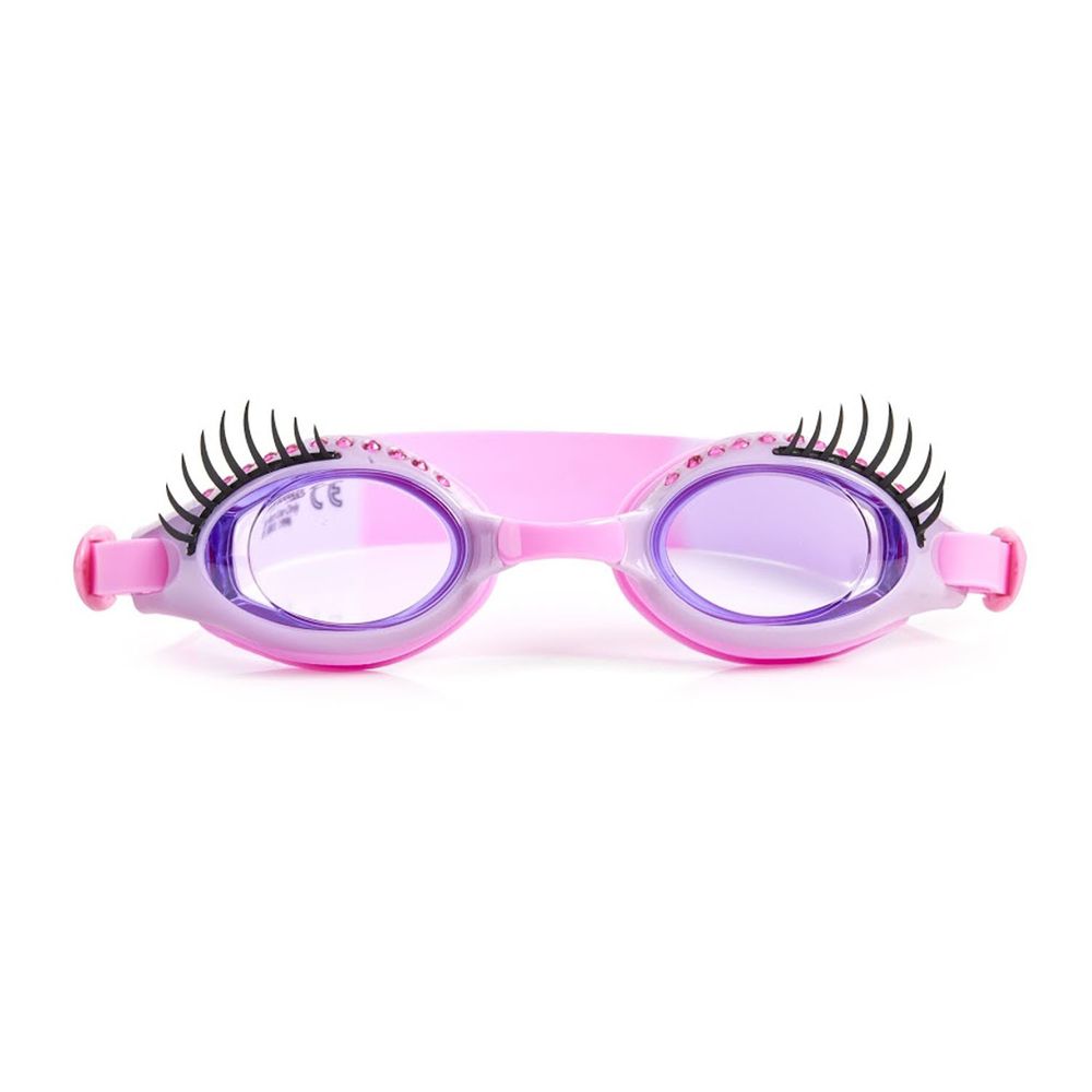 美國Bling2o - 兒童造型泳鏡-睫毛眨眨-粉紫 (3-15歲)