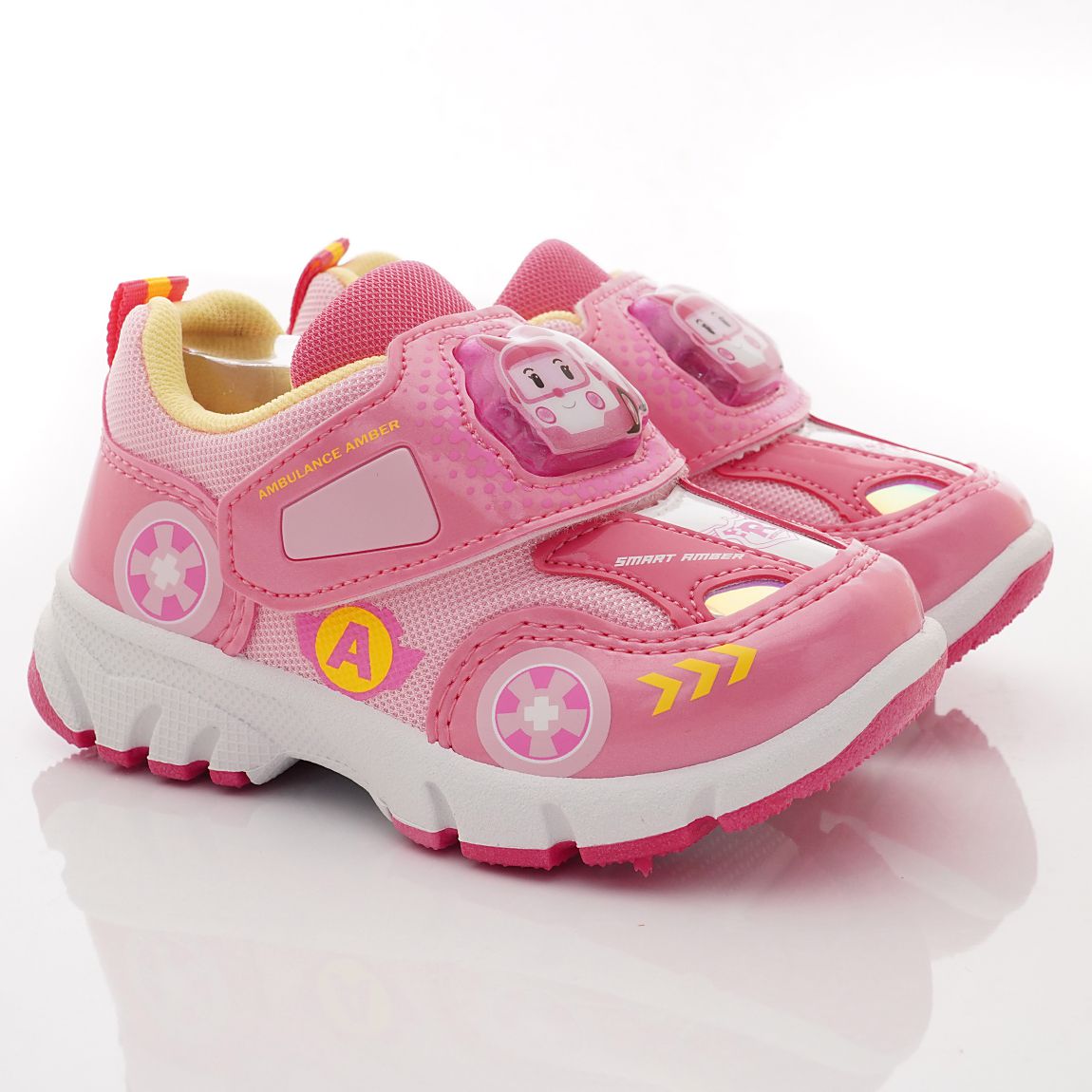 POLI 波力救援小英雄 - 台灣製電燈休閒運動款(中小童段)-運動鞋-粉紅