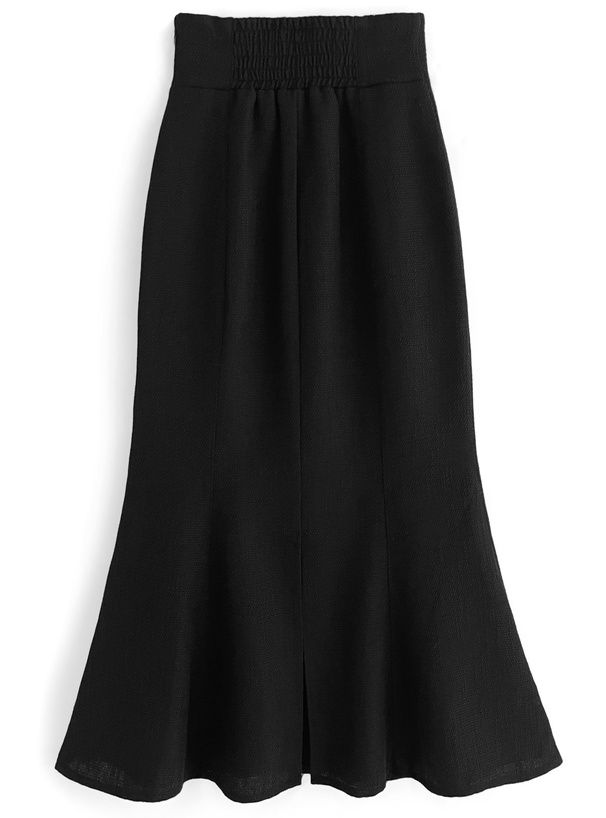 日本 GRL - 氣質小香風修身魚尾裙-淺灰藍