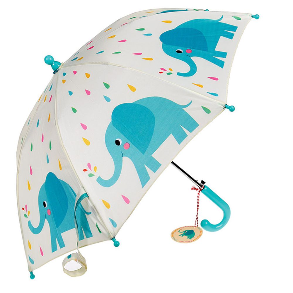 英國 Rex London - 幼童/兒童自動傘-藍色大象