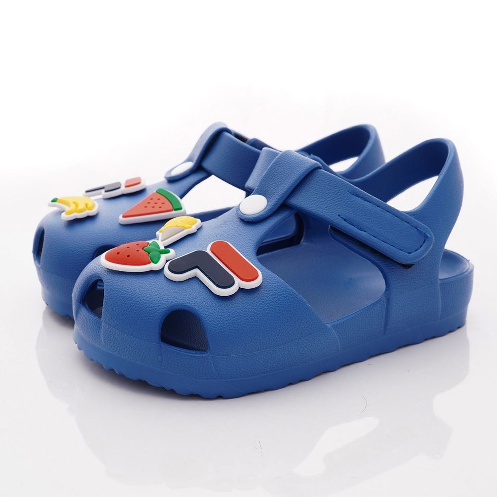 FILA - 護趾水果造型涼鞋款(小童段)-藍