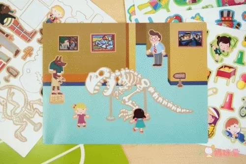 JoanMiro - 兒童靜電貼紙-校園生活