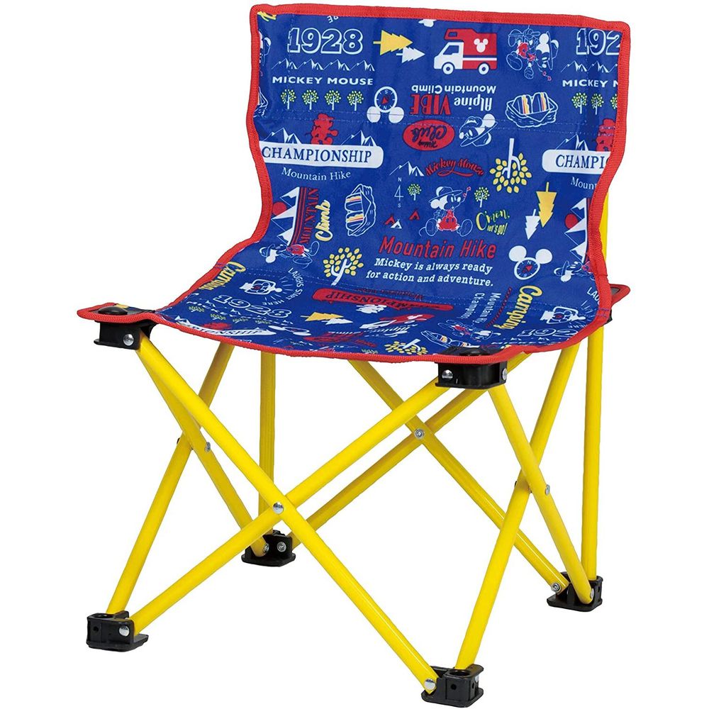 日本 Pearl 金屬 - 迪士尼 輕巧摺疊椅-米奇-藍X紅 (耐重60kg)