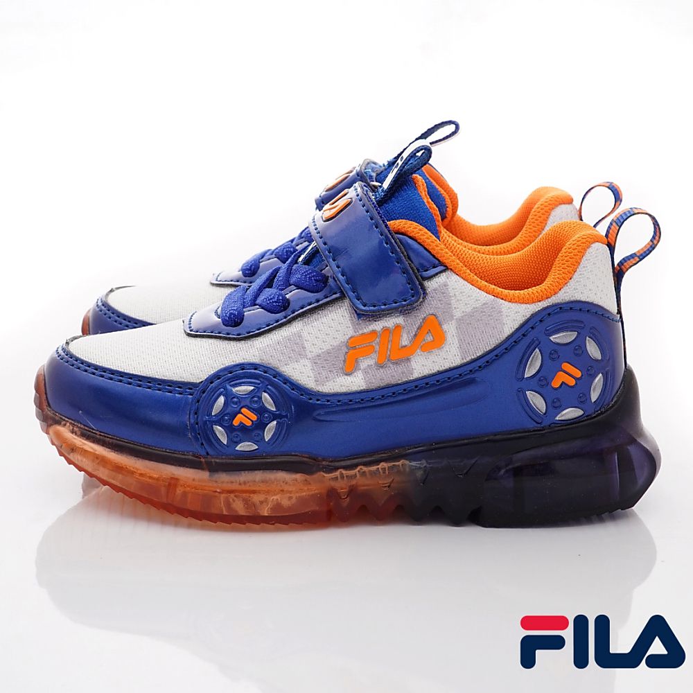 FILA - 賽車造型電燈運動款(中小童段)-運動鞋-藍橘