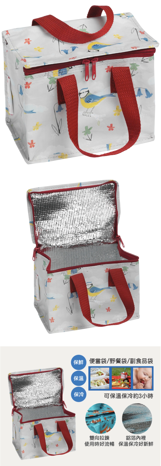 英國 Rex London - 環保保溫袋/保冷袋/便當袋/野餐袋-藍雀