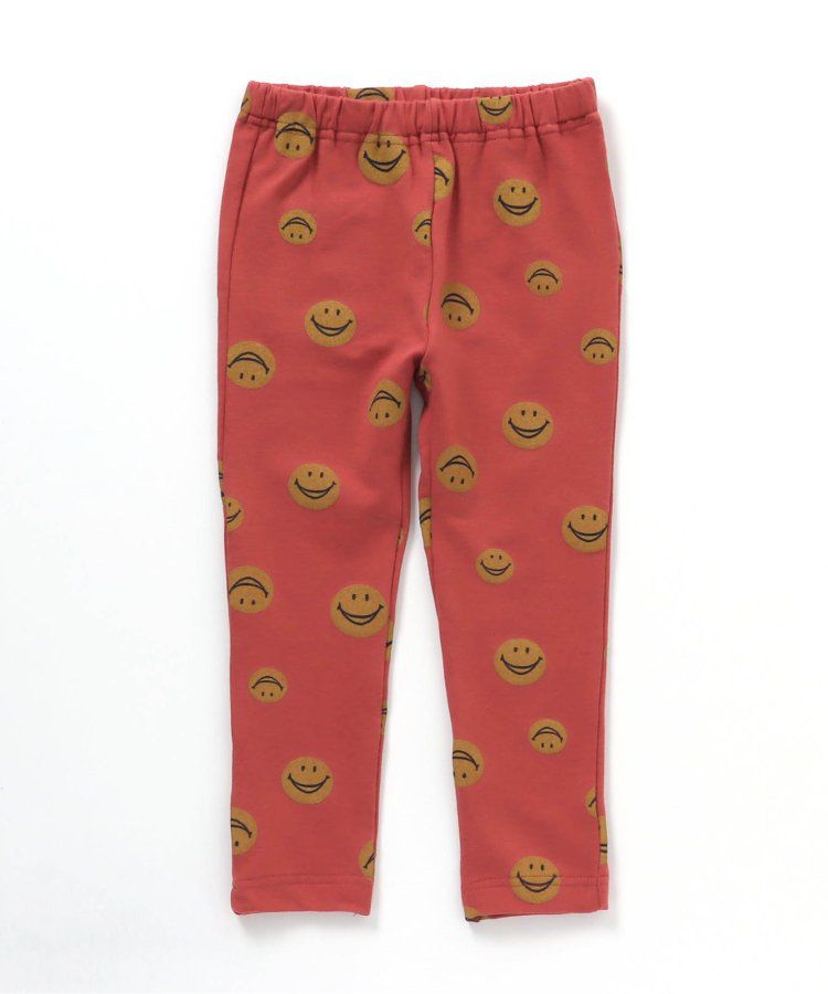 日本 BREEZE - 休閒百搭鬆緊長褲(9分丈)-碎花-淺鵝黃