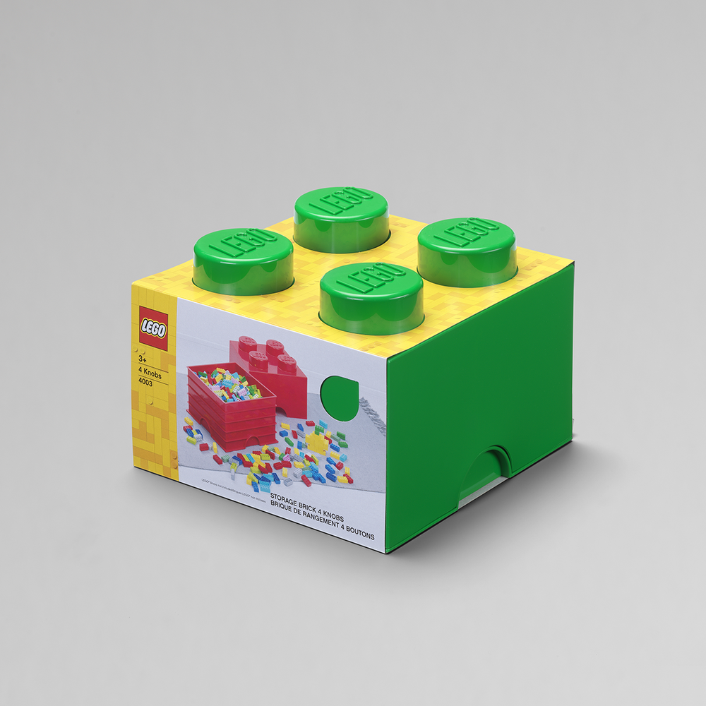 樂高 LEGO® 4凸收納盒(多色可選) (深綠色)