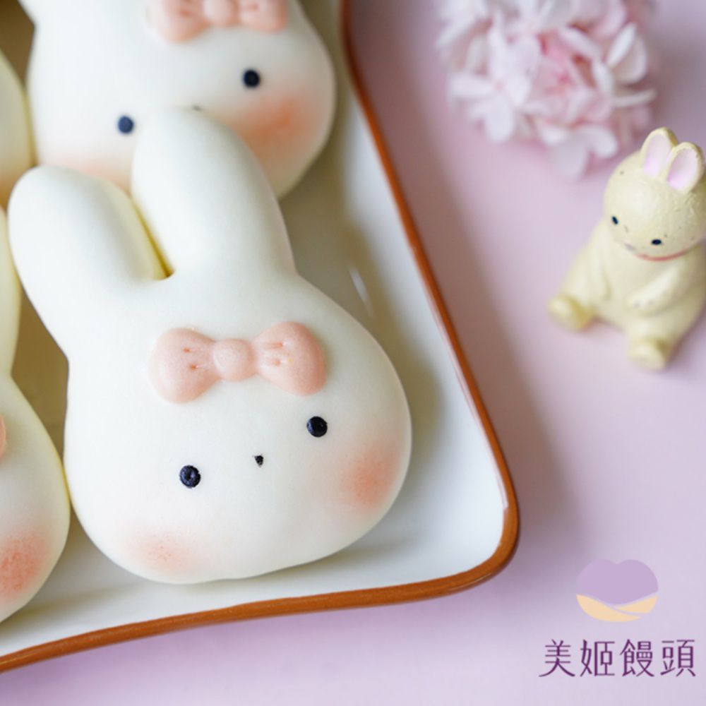 美姬饅頭 - 小兔兔鮮乳造型饅頭-40g/顆*6入裝