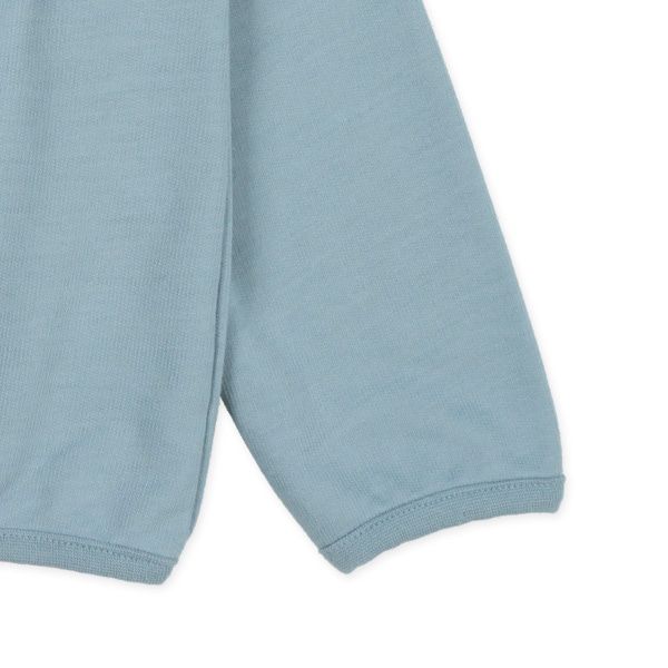 日本西松屋 - 裏毛圓領印花長袖上衣-酷帥小熊-卡其