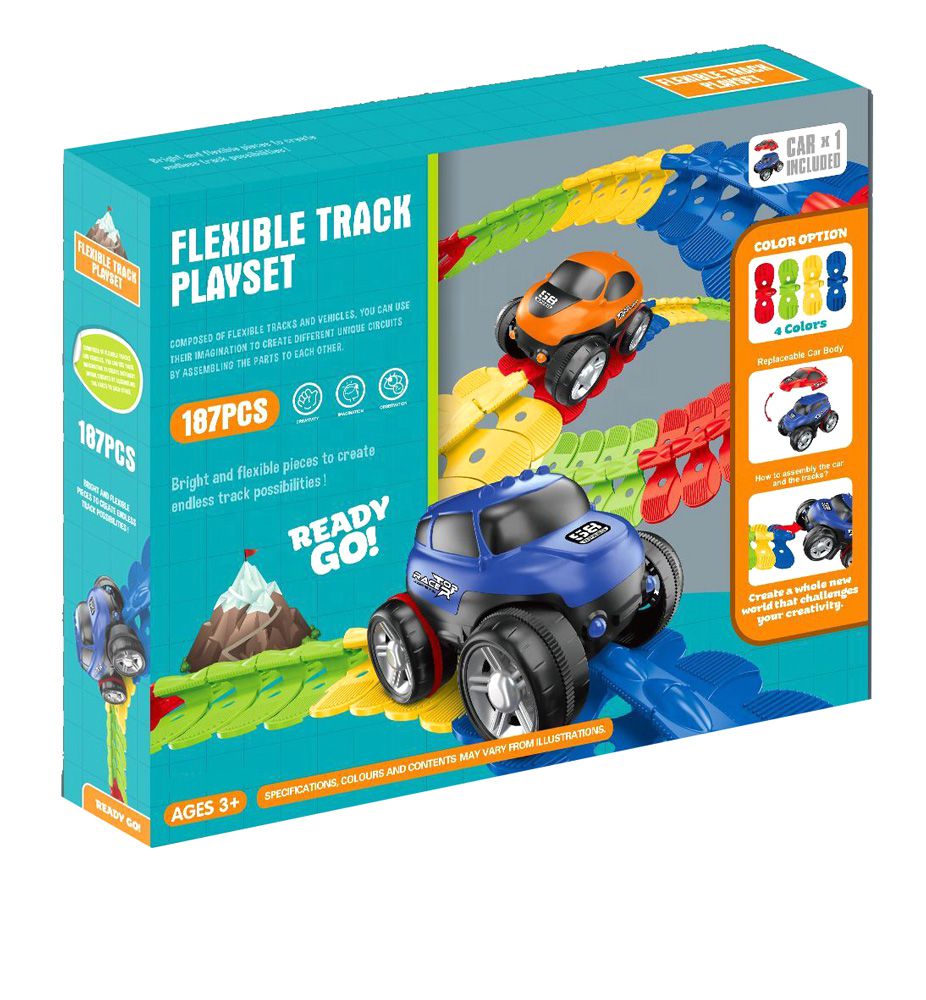 嘻嘻哈哈 - 創意無限變形軌道飛車玩具-遊戲組-187片組