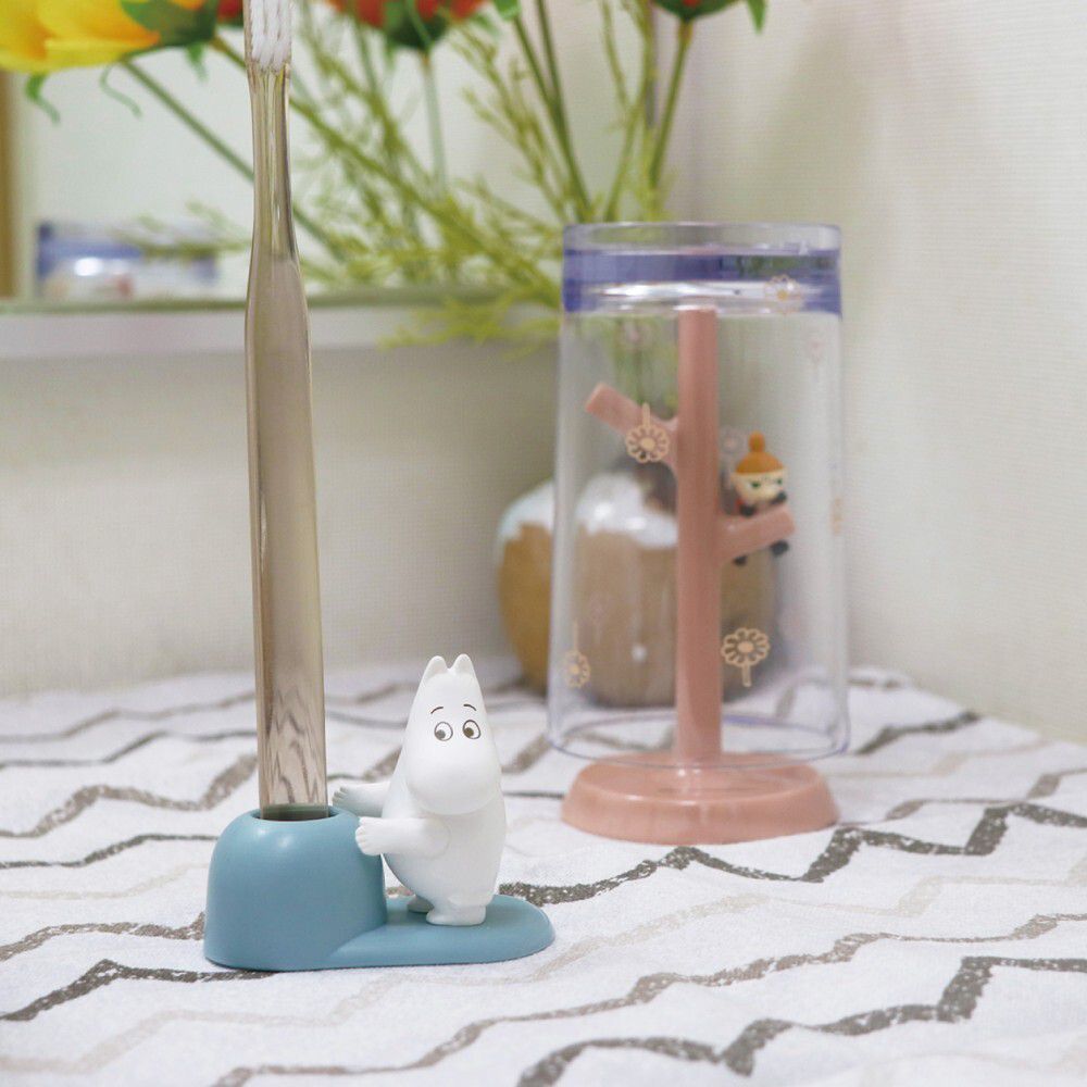 日本 Hashy - 造型牙刷支架-嚕嚕咪-藍綠