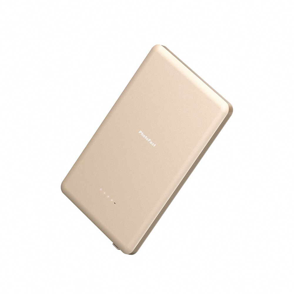 Mag Slim超薄磁吸無線行動電源 5000mAh-香檳金